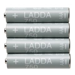 IKEA LADDA 4 db akkumulátor 1.2V 750mAh AAA