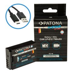   PATONA Platinum Akkumulátor USB-C Input - Canon EOS M50 EOS-M50 LP-E12 (1396)