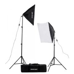   Mikrosat CLK3 Youtuber Softbox Szett - 2x85W teljesítmény + 60x60cm softbox