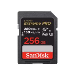   SANDISK SDXC EXTREME PRO KÁRTYA 256GB, 280/150 MB/s, UHS-II, V60,C10 (00215493)