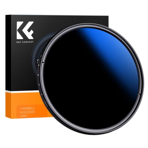 K&F Concept C Series Ultra-thin, VARIO ND 2-2000 változtatható szürkeszűrő, 62mm (KF-01-2443)