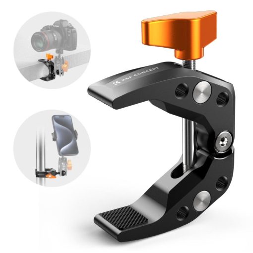 K&F Concept multi funkionális super clamp, satu, 60mm átfogás (KF-31-081)