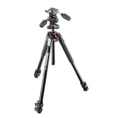   Manfrotto 190XPRO kit alu 3 szekciós állvány horiz. oszloppal + 3D fej (MK190XPRO3-3W)