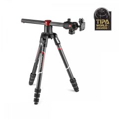   Manfrotto Befree GT XPRO karbon állvány, tekerős lábzár, elforg középo. (MKBFRC4GTXP-BH)