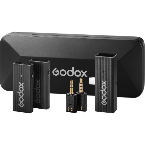 Godox MoveLink Mini UC Kit 2 - Vezeték nélküli mikrofon rendszer - USB-C csatlakozós eszközökhöz - fekete